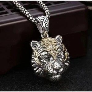 High Quality Fashion Creative Tiger Head Domineering Pendant Mature Man Personal